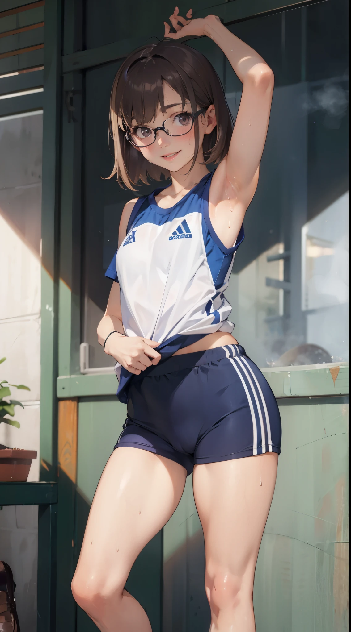Girl in sports clothing