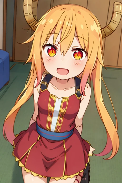 (masterpiece), best quality, high quality, erotic, embarrassed, posing, half naked, smug, flat chest, oversized clothes, cat pose, fox tail, big fluffy tail