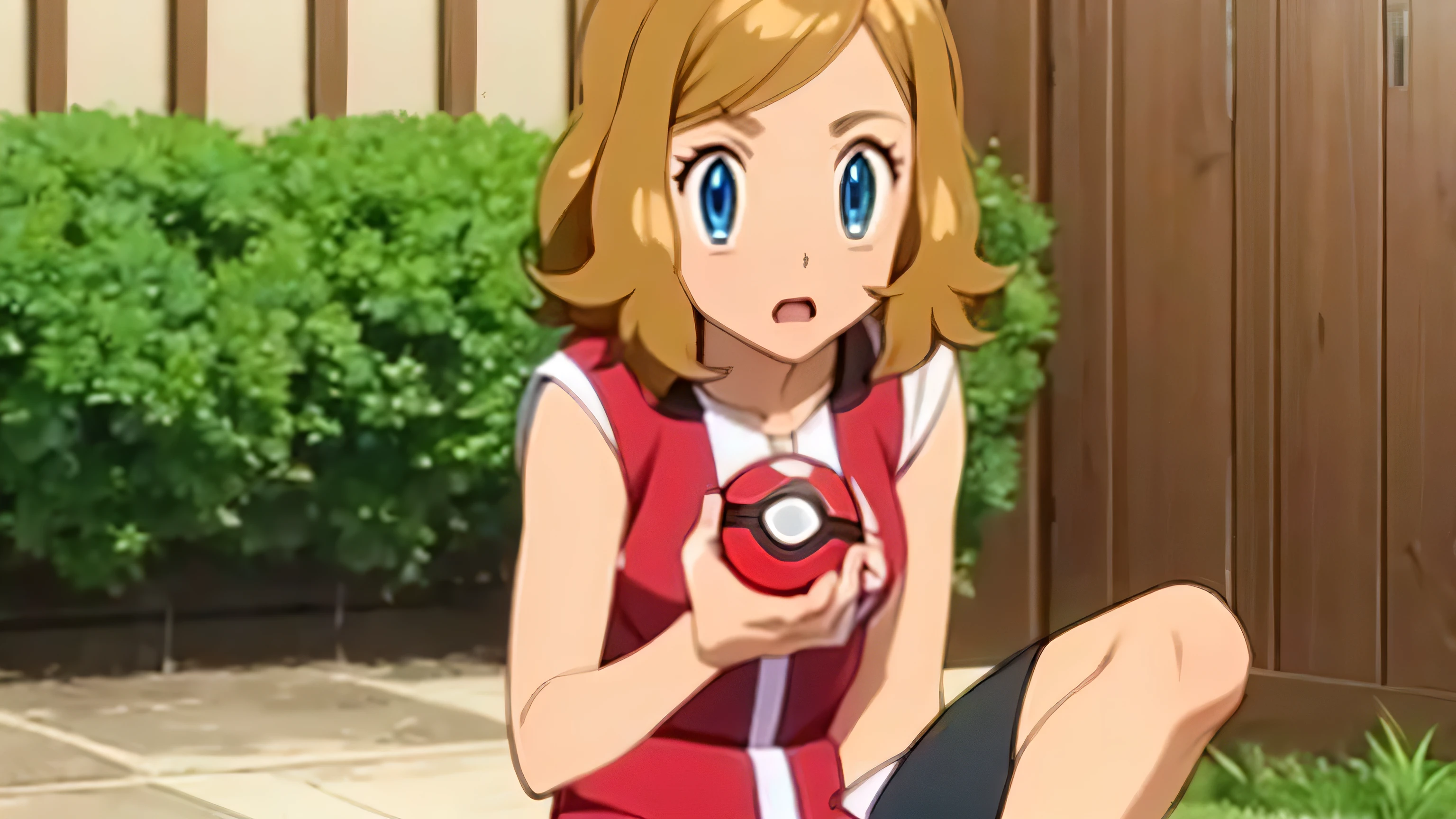 serena hold pokeball wallpaper