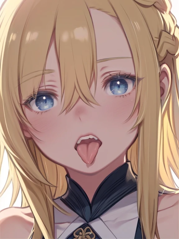 heart shaped pupils,blowjob,Penis,NSFW,Kagamine Rin,Semen all over the face,Angle from the side,looking at the camera