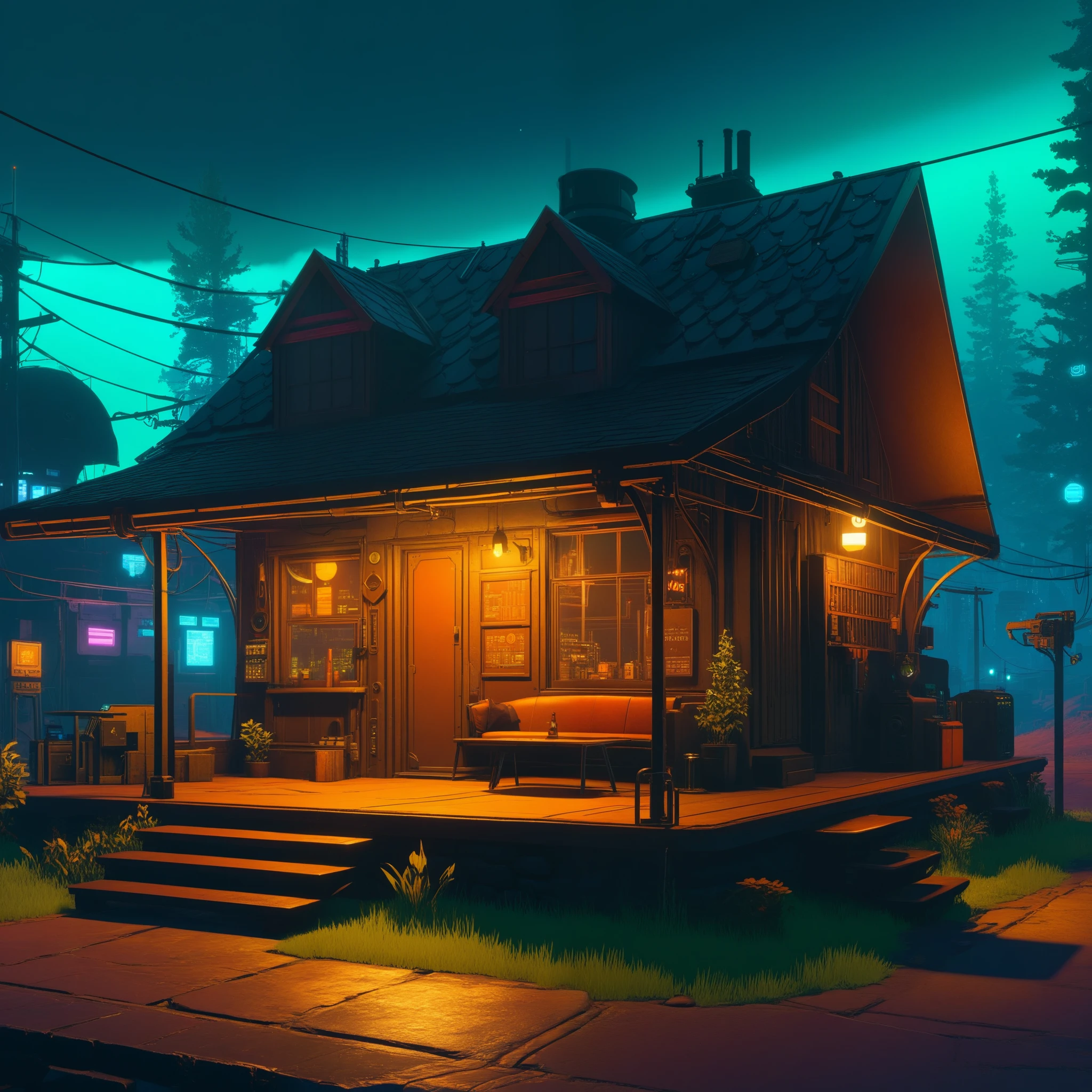 Cottagecore fuses with Cyberpunk in a Cozy Atompunk Village Mystery