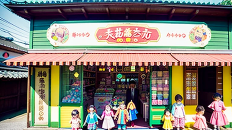 戦後のJapan candy shop、Sunset on 3rd Street、Children playing with a spinning top、Parents and children playing with kites、Children playing with menko、Children shopping at a candy store、Old Japanese tiled house、Scene of children playing、A crowd of children playing in front of a candy store、Children&#39;s smiling faces、Children&#39;s smiling faces、Children&#39;s smiling faces、Grandma poster girl of a candy store、Candy Shop Mask、Showa era masks、Hyotko mask、Japan candy shop、戦後のJapan candy shop、
