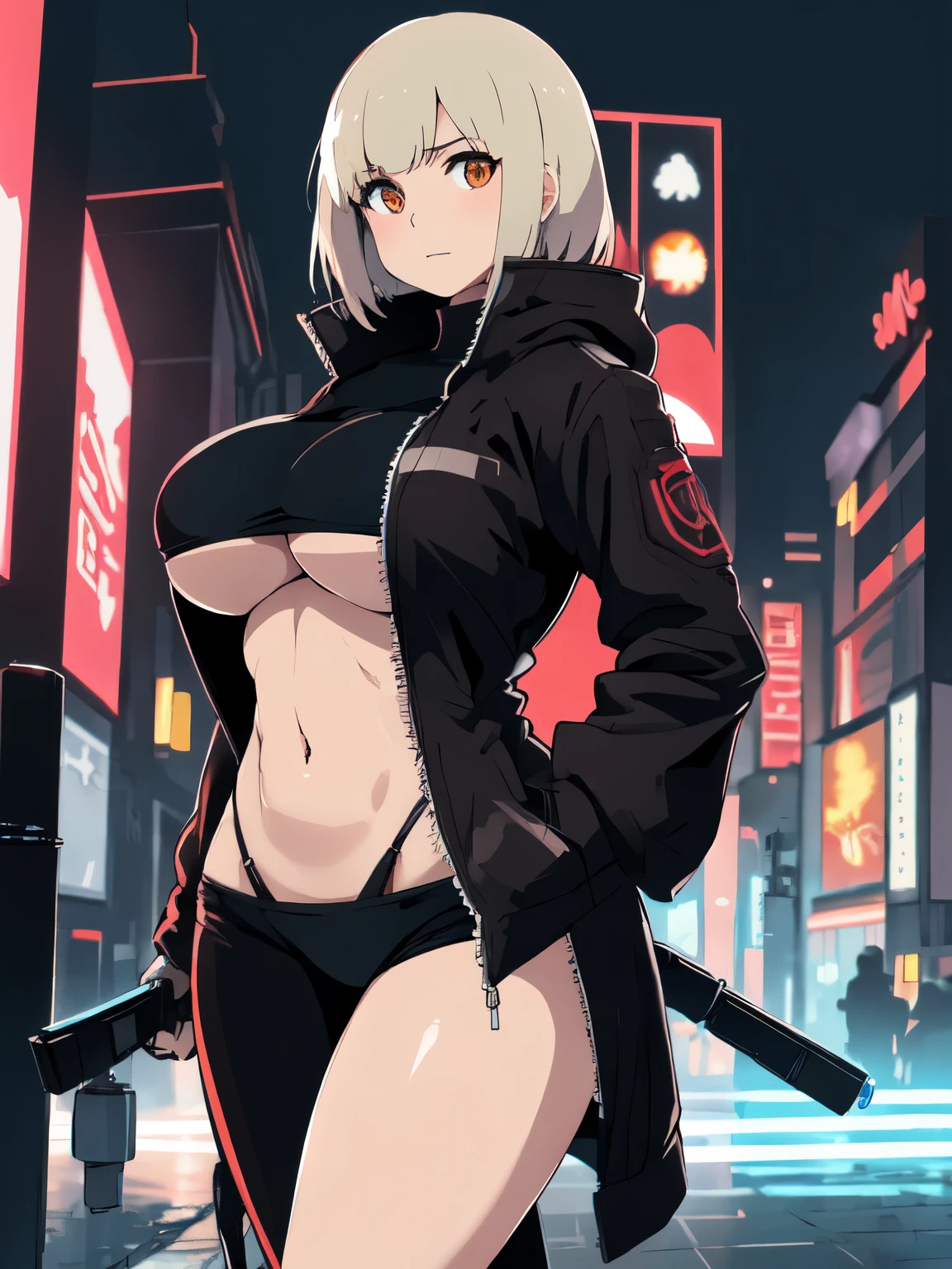 Bladerunner 2049, hot girl, bikini, huge breasts, hourglass figure