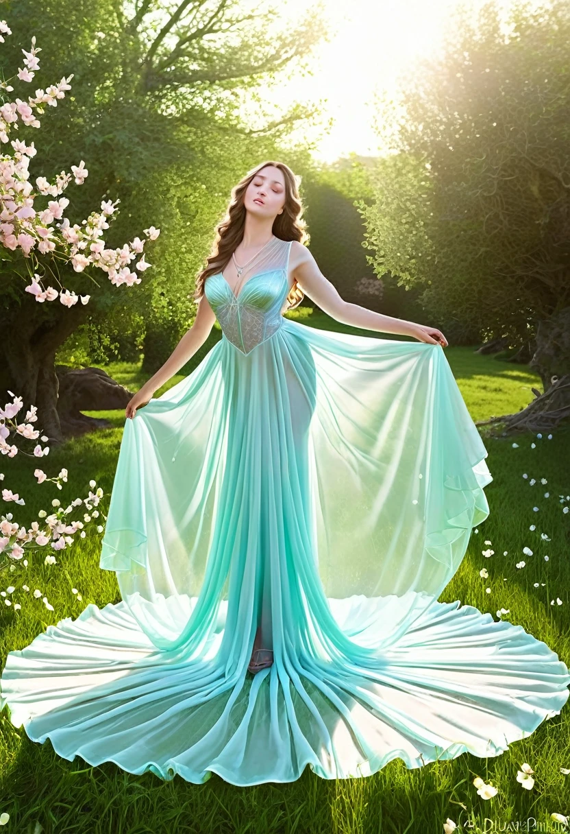 (best quality,4k,8k,highres,masterpiece:1.2),ultra-detailed,(realistic,photorealistic,photo-realistic:1.37),goddess, floating, ground, sheer delicate silks, light source, gentle divine radiance, field of flowers, ethereal, graceful, flowing dress, glowing, divine energy, vibrant colors, surreal, magical, peaceful ambiance, soft petals, enchanting, dreamlike, ethereal beauty, tranquil, shimmering, surreal lighting, fantasy, beauty, magic, surrealistic, graceful movements, captivating, otherworldly, radiant, tranquility, mesmerizing, ethereal atmosphere, delicate features, enchantment, harmonious, serenity, ethereal surroundings, surreal landscape, ethereal glow, delicate flowers, mystical, heavenly, graceful posture, uplifting, otherworldly realm, tranquility, surreal atmosphere, soft and vibrant hues, glowing aura, blissful