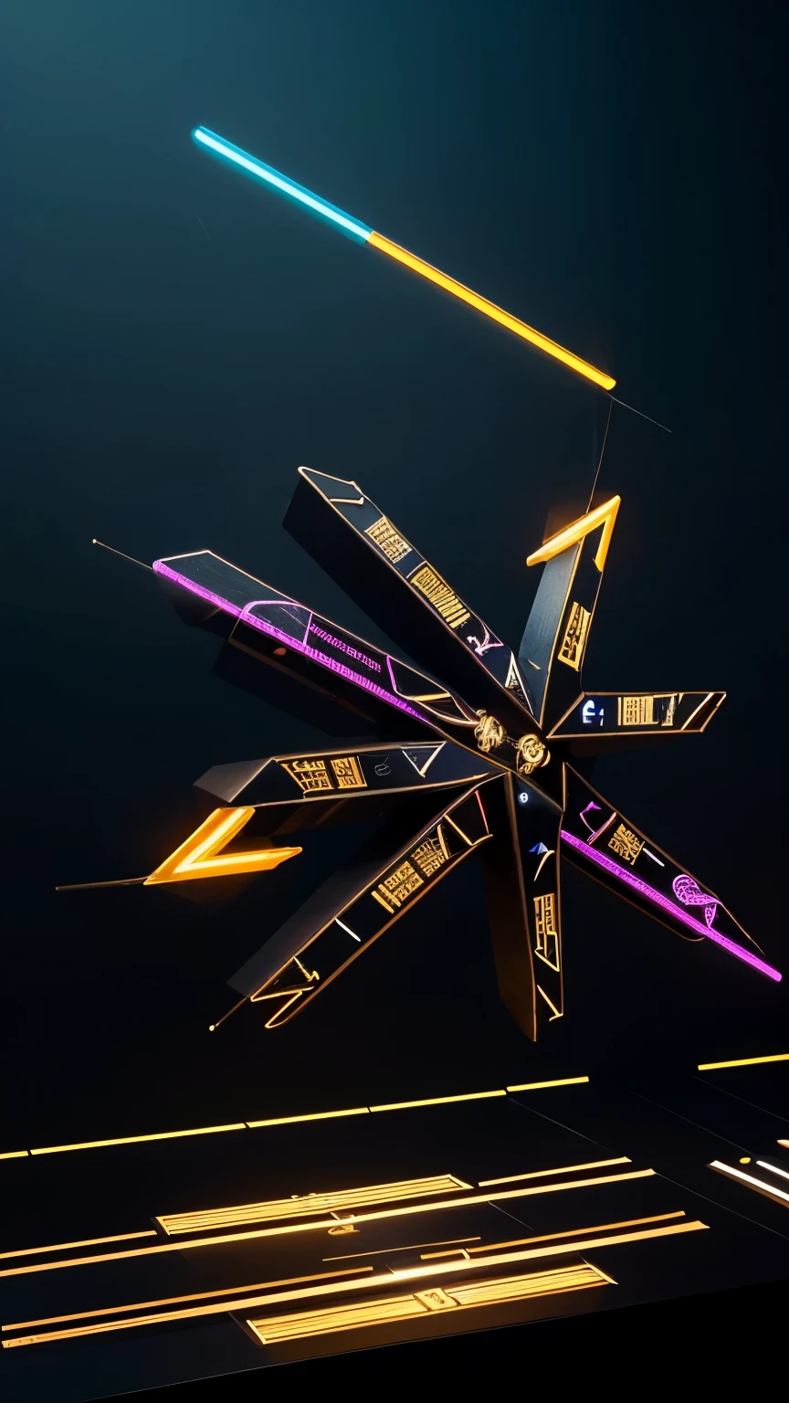best quality, super fine, 16k, incredibly absurdres, extremely detailed, delicate, flashy and dynamic depiction, artwork, pictogram, diagram, anagram, flying in the air, stirring, mysterious space, mysterious framework, neon art