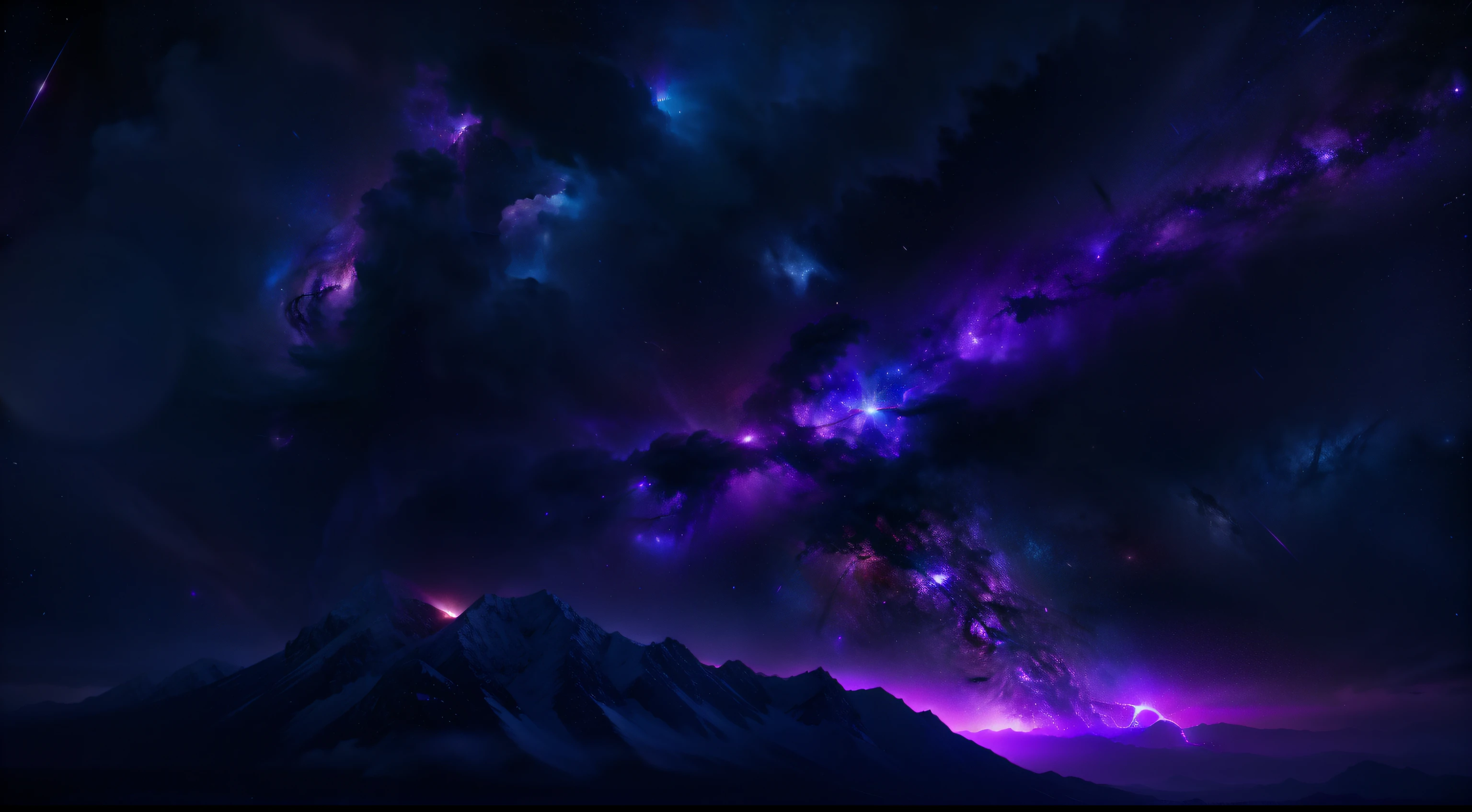 purple epic cosmic storm, com fundo de nebulosa, (hiper-realista), (obra de arte), interestelar, Galaxy, 8k --altura 768, protetor de tela impressionante