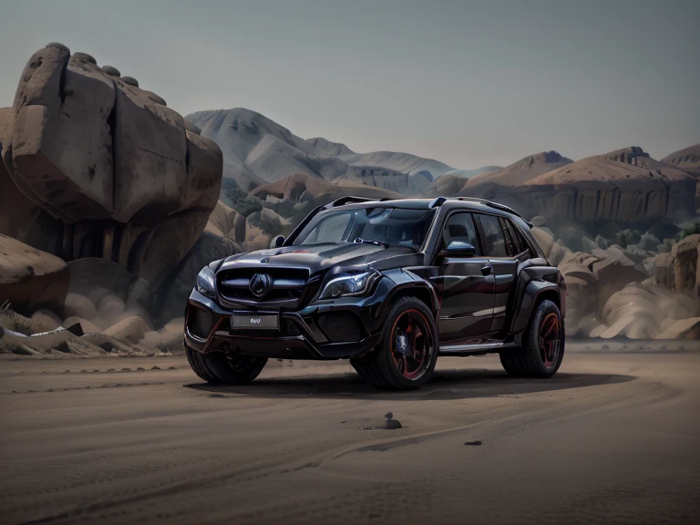 Mercedes，suv，GLK-300-201，,Red body，(LB-Works Full Version: walk)、(86 Gas Turbine)、(drift)、Sponsor logo、future、Racing Specifications、(Gorgeous design)、Live Recording、detail、Deep Edge、Wide tires、Track、Turn on the light