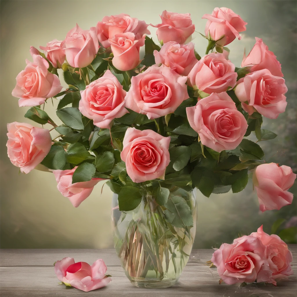 (a close-up view ,rosefield,Beautiful roses,blooming roses,bright colors,Tightly packed roses,soft petals,breeze,green leaves,fertile land,refreshing scent,Summer mood,peaceful atmosphere,blooming nature,the beauty of serenity,(best quality,high resolution,masterpiece:1.2),very detailed,In fact,photoIn fact,soft light,fancy,impressionist style