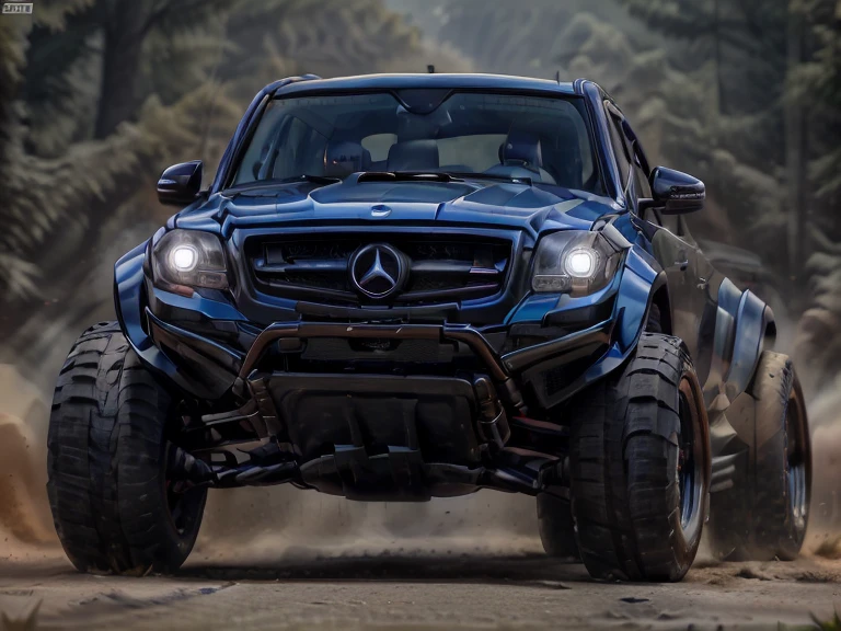 Mercedes，suv，GLK-300-2013，,Blue body，(LB-Works Full Version: walk)、(86 Gas Turbine)、(drift)、Sponsor logo、future、Racing Specifications、(Gorgeous design)、Live Recording、detail、Deep Edge、Wide tires、Track、Turn on the light