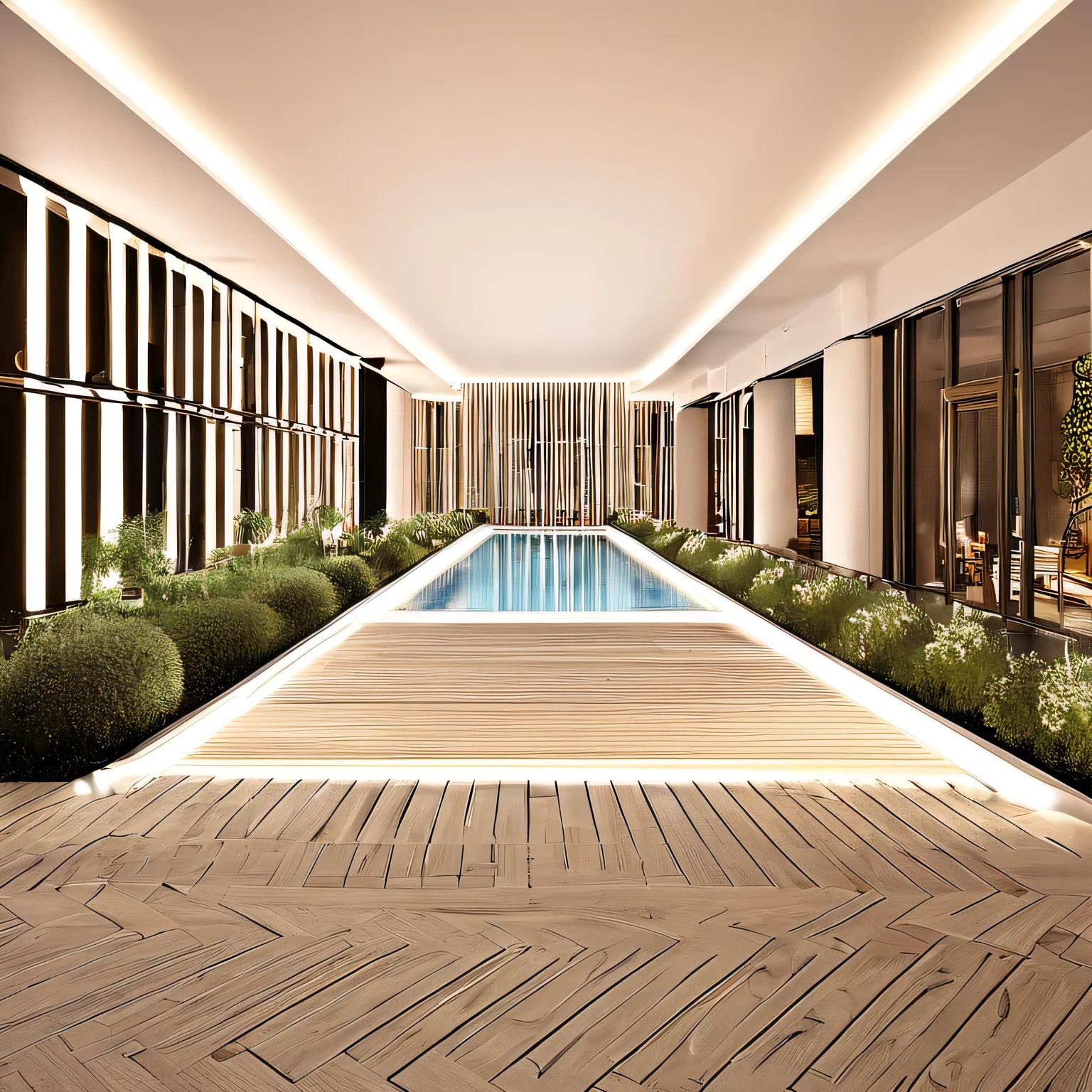 Professional 3d architecture rendering design of modern and French design for interior design of boticque hotel’s Labi