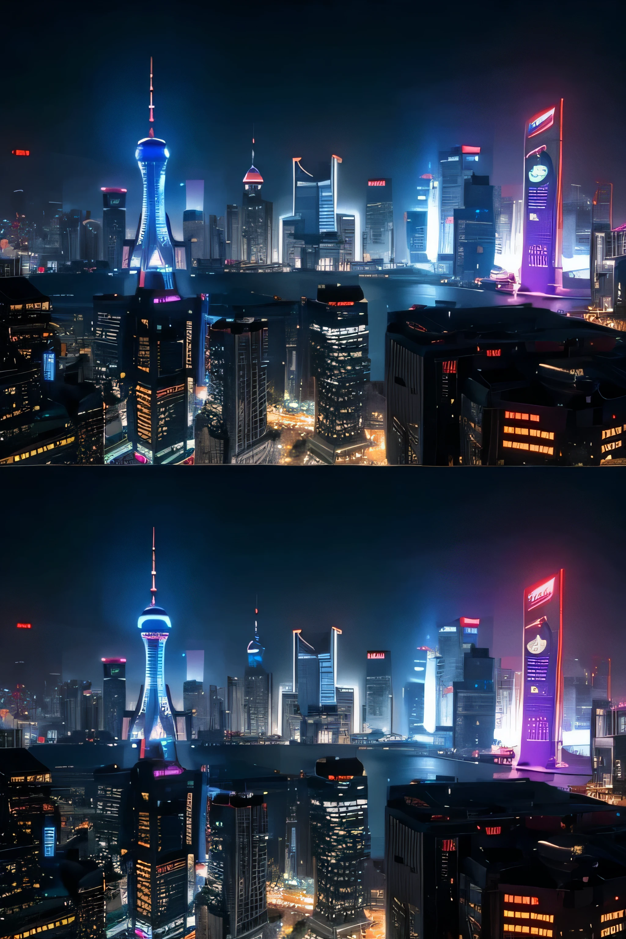 Added Cyber-style Oriental Pearl Tower