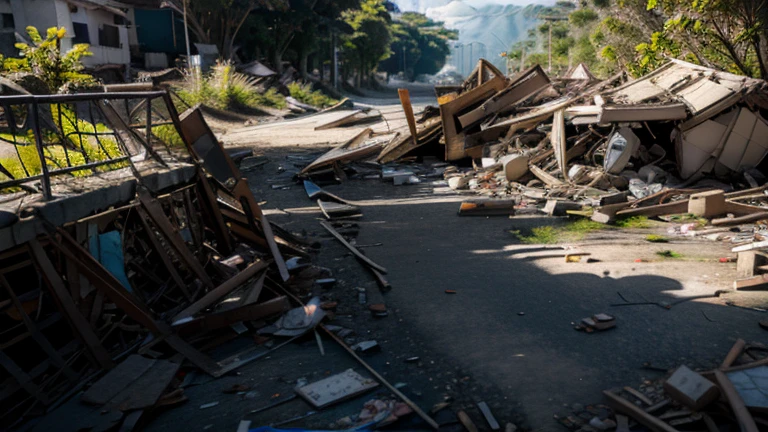 Hualien urban earthquake scene