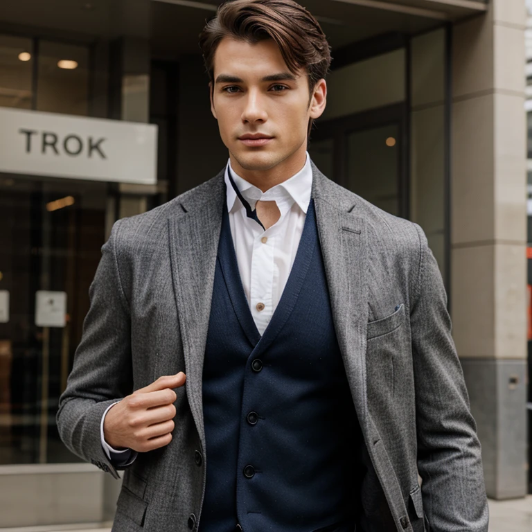 Generate image of men model with wearing great clothes 