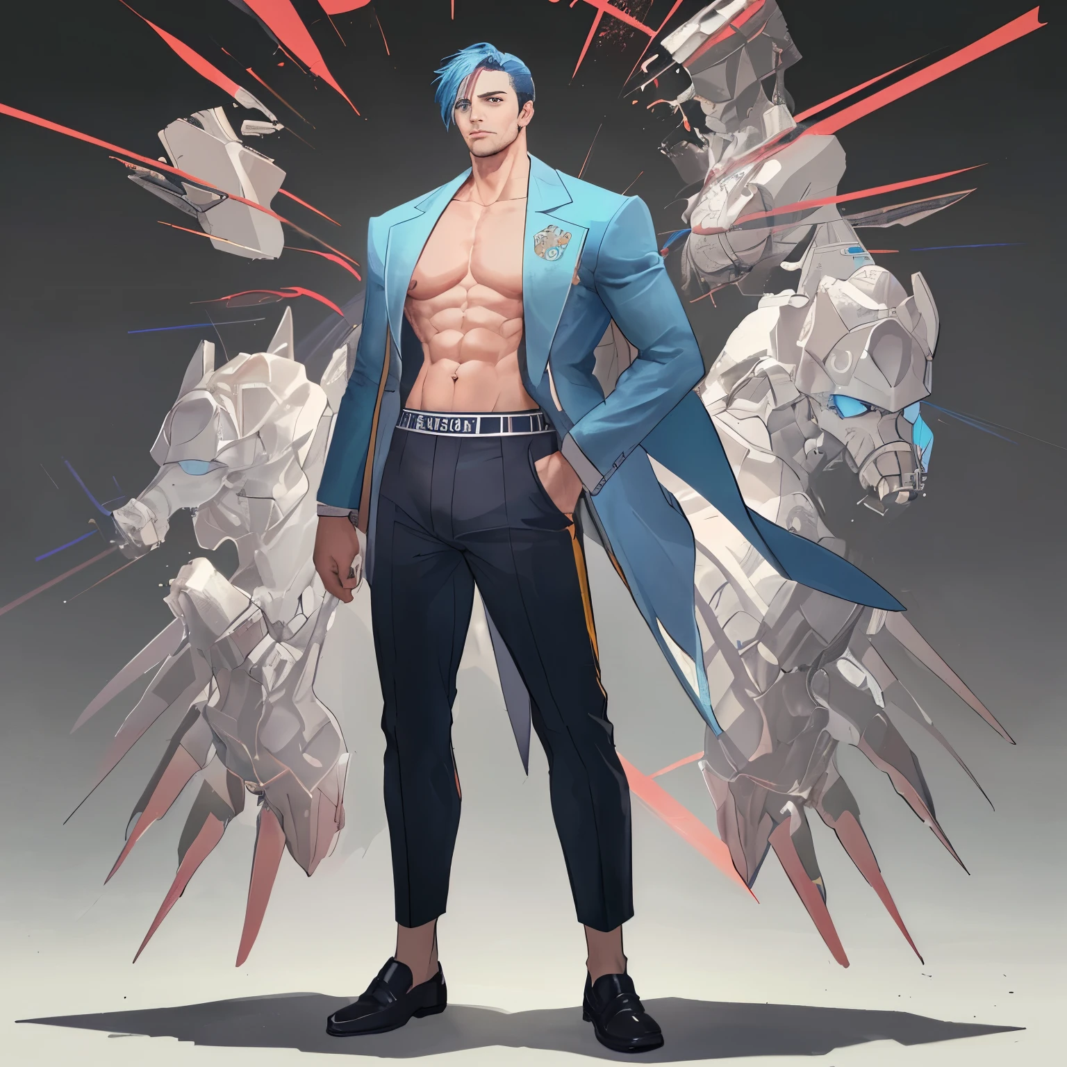 A man with good body create perfect full images looking front side
