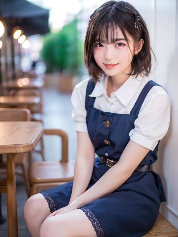 ((((Whole body 1.4)))),Body facing the viewer、Front shot,Small breasts、Sit on your knees、Panty Shot,White panties visible、highest quality, 8k, 15-year-old student, Teen, RAW Photos, Absurd, Award-winning portraits, mouth, alone, night, neon, Idol&#39;Face, Viola Lace, Gardenia, Delicate girl, Digital single-lens reflex camera, Looking at the audience, Frank, Sophisticated, Zola々right, Thin arms, Professional Lighting, Film Grain, chromatic aberration, (Eye and facial details:1.0), (Bokeh:1.1) , ,short hair、Maid Costume,Maid miniskirt,Bare legs,Inside the coffee shop