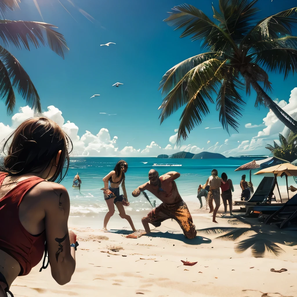 Dead island, Beach, Zombies