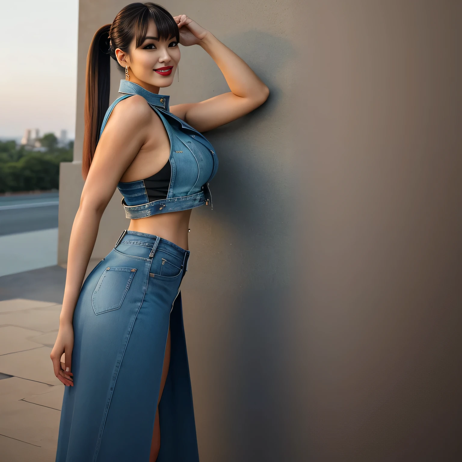 top quality, best quality, High-quality illustrations, masterpiece, super high resolution, detailed background, female, 23 years old woman, beautiful female, ginger, Bob hairstyle, cutie, tsundere, high res, depth of field, detailed background, shoping, portrait, street, stylish