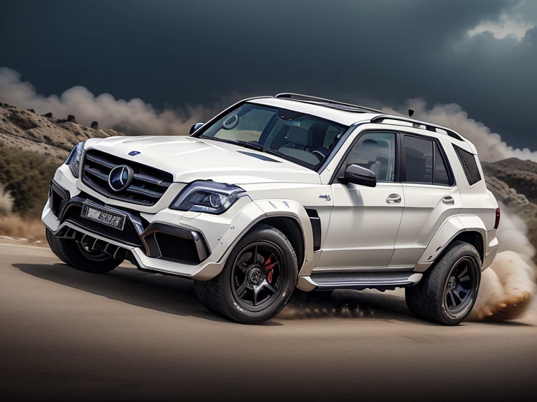 Mercedes，suv，GLK-300-2013，Body in white，(LB-Works Full Version: walk)、(86 Gas Turbine)、(drift)、Sponsor logo、future、Off-road vehicle specifications、(Gorgeous design)、Live Recording、detail、Deep Edge、Wide tires、Track、Turn on the light