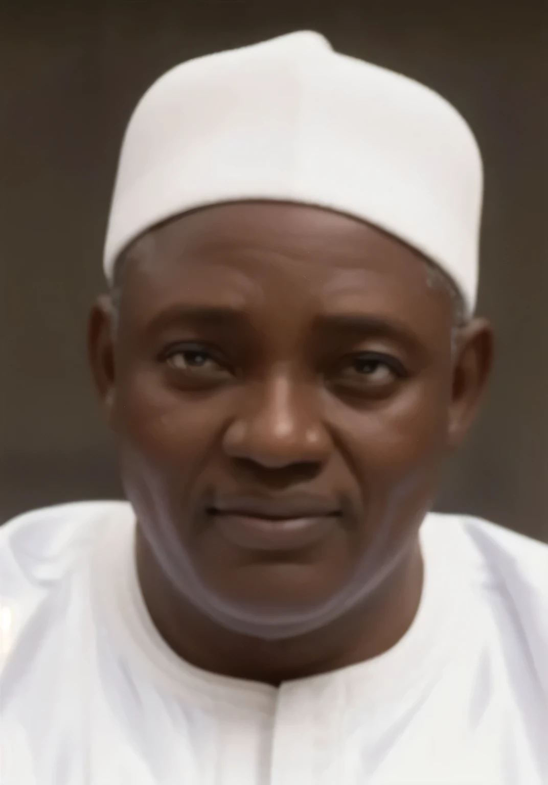 Presidente de gambia , de piel oscura , he is 59 years old,realista Detallado Hd estilo Pixar, tiene arrugas