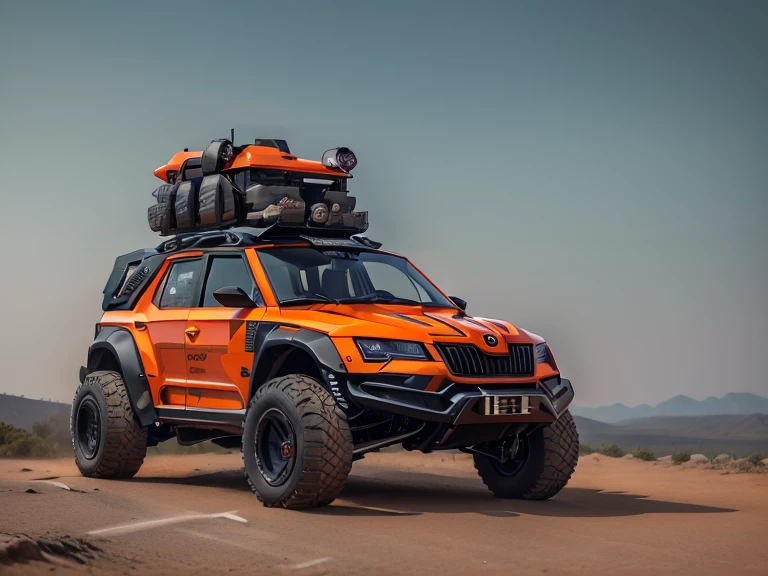 Skoda,suv,Yedi,Orange body,(LB-Works Full Version: walk)、(86 Gas Turbine)、future、off-road车规格、(Gorgeous design)、Live Recording、detail、Deep Edge、Wide tires、off-road、Turn on the light
