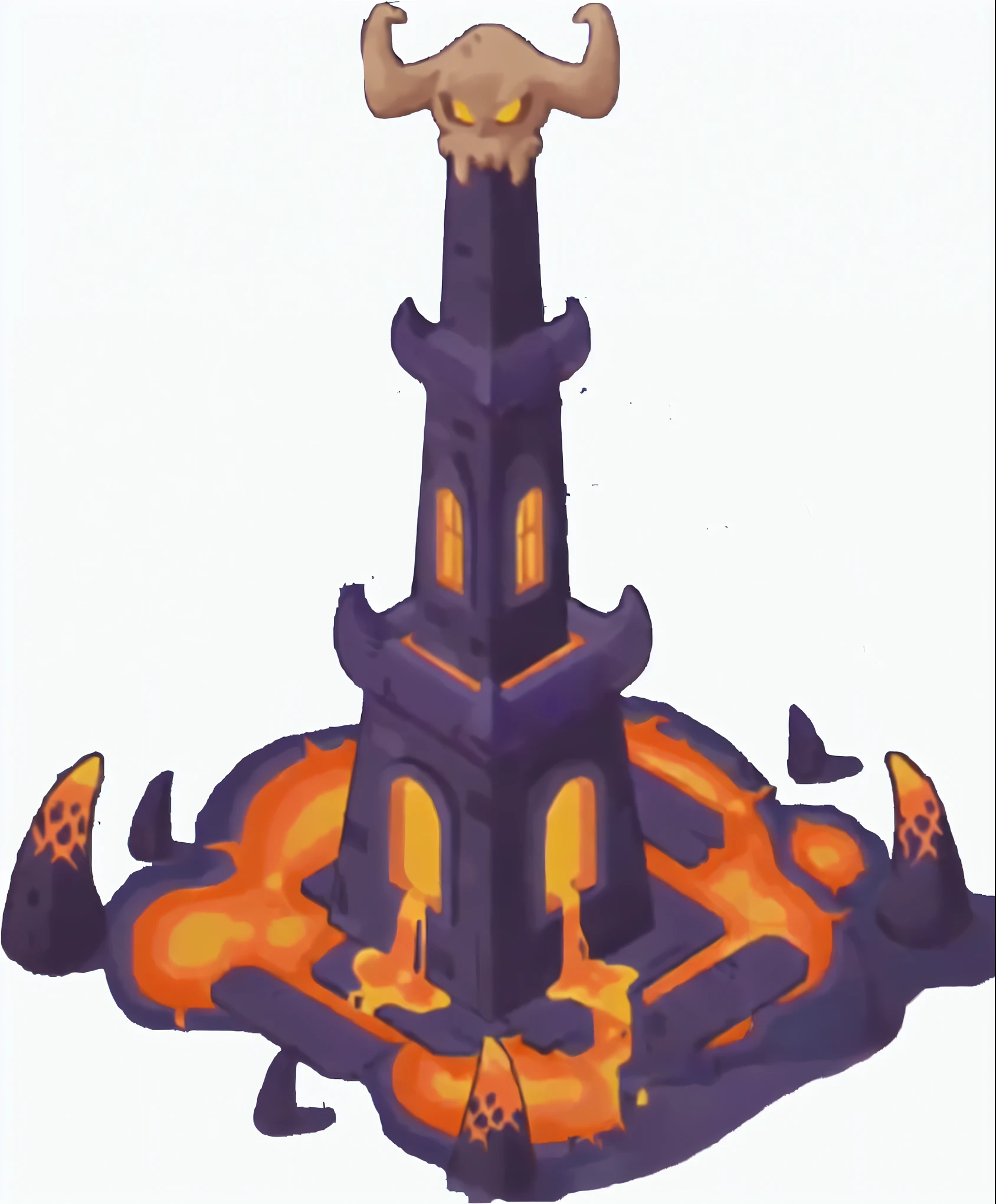 cartoon image of a tower with a clock and a man on top, mage tower far away, wizard tower, isometric view of a wizard tower, the great marble wizards tower, flooded tower, colossal tower, wizard's tower, gigantic tower, tower, the wizard's magical tower!!, Purple flames surrounding the magic arena, flooded ancient tower, twisted giant tower, 尖tower