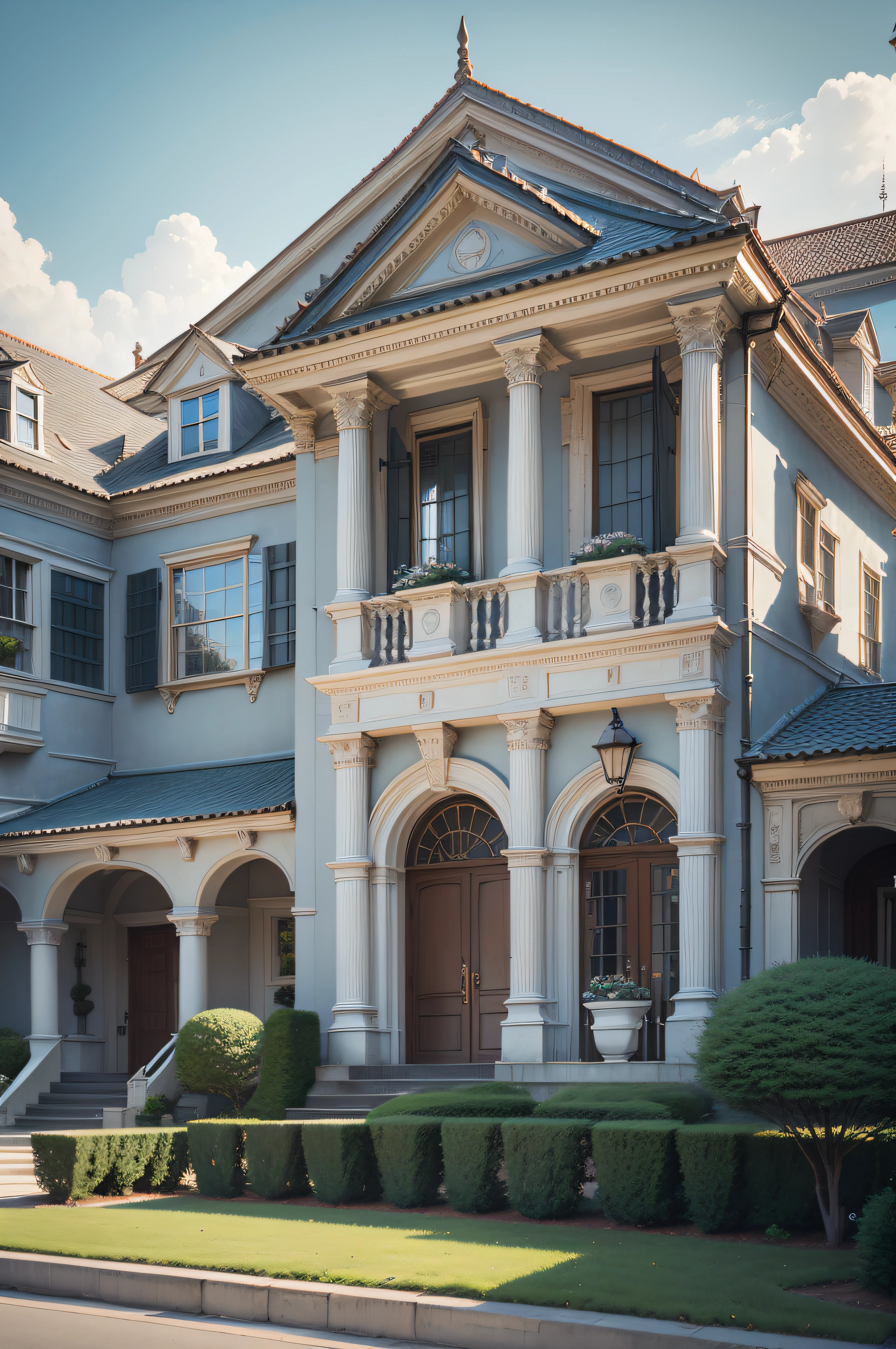 Luxurious mansion in a city