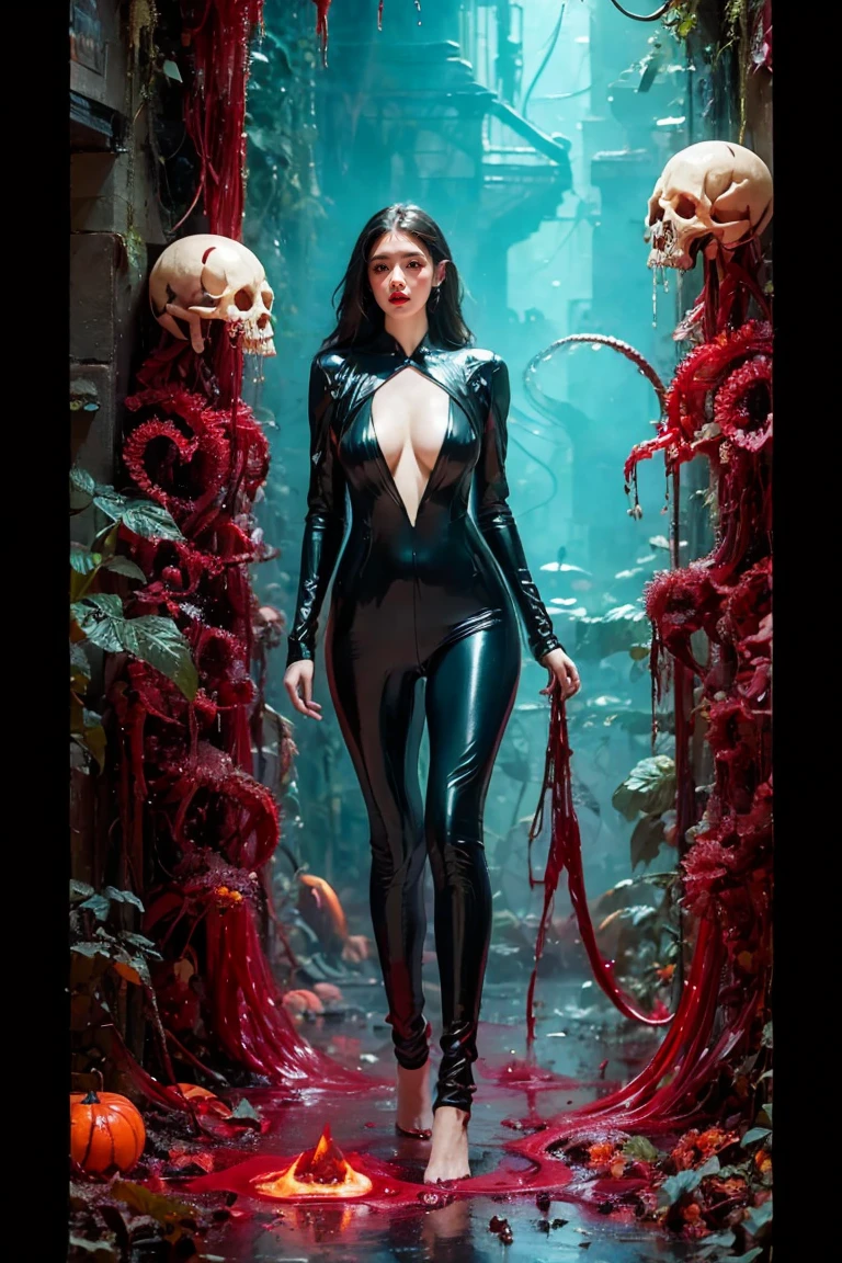 (masterpiece, best quality:1.2),comic storyboard,solo,,1beautiful girl, long hair,smile,barefoot,lace bodysuit, shiny leggings, blush,breasts,cleavage,crossed legs,large breasts,leg tattoo,lips,lipstick mark,long hair,smile,toenail polish,toenails,) standing,trample,cuts,defloration,dirty,smoke,indoor,couple,femdom,hetero,incest,profanity,rape,newhalf,(rich background, film shooting, depth of field, Super visual, The art of HR Giger and Beksinski comes together in this detail, Grim, skeletons:1.5,Flowing saliva:1.5,Bare brains on the wall,beauitful , mucus:1.5,Pepperoni:2,A large number of homogeneous species:1.5,SPR:1.5,Psychedelic background,Dark horror scene. Sharp images, Use edge lights to render at 8K resolution, It shows a terrifying environment full of Lovecraft's tentacles,They twist and pulsate in neon lights. HDR lighting creates complex and detailed shadows on a distorted background, Mutant humanoid. Distorts the environmental structure due to glitch and distortion effects, Surreal and dreamlike elements,Such as a floating inverted structures and decaying flesh,Create a feeling of disturbing and disorientation. Religious and mystical symbols are scattered against an intricate backdrop,Add a touch of supernatural horror to this already insanely terrifying masterpiece,),femdom,ezh