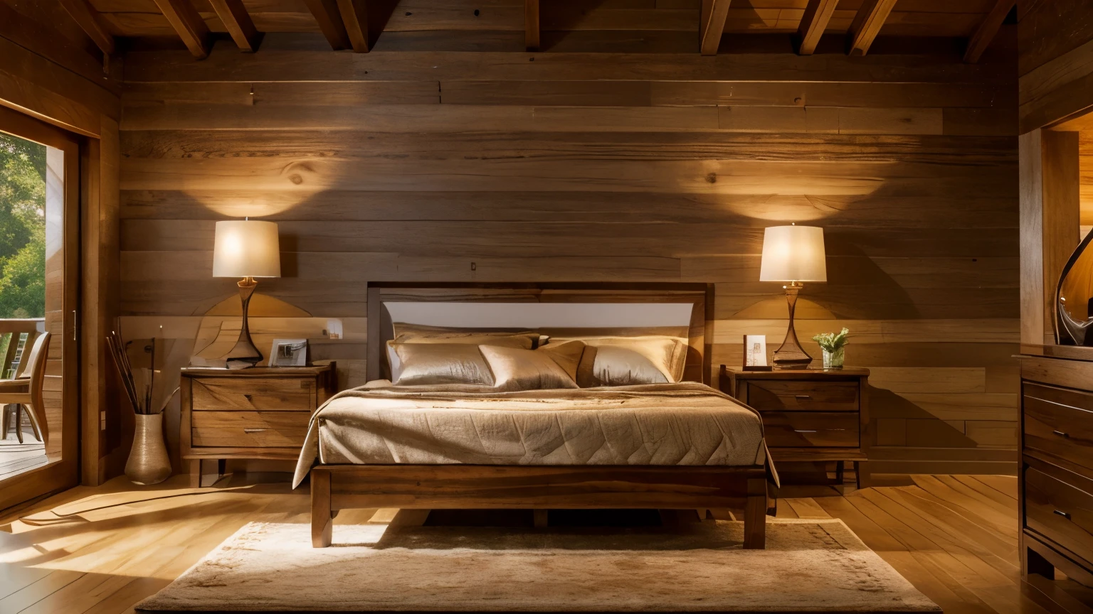 (best quality, masterpiece, ultra minute details), beautiful premium wooden home furniture, detailed and smooth wood texture, natural-looking color, environment illuminated with soft light
