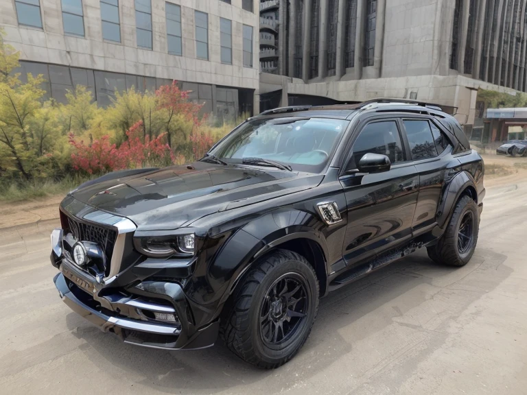 FAW Hongqi,off-road车,HS7,black body,(LB-Works Full Version: Walk)、(86 Gas Turbine)、future、off-road车规格、(Gorgeous design)、live recording、detail、Edge of the Abyss、Wide tires、off-road、Turn on the lights