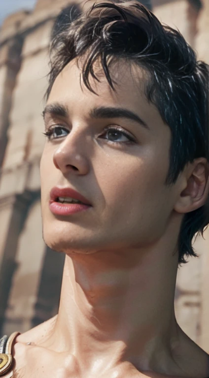 (8K, RAW photo, Highest quality), (full-body shot:1.3), (tall guy:1.4), (blue eyes:1.4), 25 years old, white pale skin, (brown messy hair:1.6), (roman gladiator:1.8), (colosseum:1.4) (:1.7), (roman shield:1.4), (pale skin:1.1), (dark place:1.6), (spooky:1.5), (((horror.1.9))), (evil:1.7) Realistic, (((full naked))), Exposing Penis, (((1 perfect Penis : 1.3))), 1 amazing Penis, (((1 nice Penis:1.2))), 1 beautiful Penis, 1 great Penis , 1 male Penis, male Genitalia, Full Body, handsome man, frontage, Intricate details, Extremely detailed eyes and eyelashes, Muscular male, Manly, masculine, Soft lighting, Cinematic lighting, Portrait, Exposing the pectoral muscles, male model, muscular, ripped, defined body, Digital SLR, hyper qualit, Fujifilm XT3, Crystal clear, 8K UHD, High detail, Ultra photo realsisim, haar, ((Realistic skin), ((pores)), ((high detail skin)), volumettic light, groin, far, complex 3D visualization, high detail, 1 handsome young man (nsfw) looking at the viewer (Pureerosface_V 1:0.6), pure, genuine human skin , (bare chest), muscles, vivid details, hyperrealistic, beautiful background, octane rendering, best quality, masterpiece, extremely detailed, computer graphics, unity, wallpapers (realistic, photorealistic: 1.37), stunning, fine details, masterpiece, best quality, official art, extremely detailed CG unity 8k wallpapers, (((Full Body))), ((Correct body structure)), (((Correct dissection))), (((Depth of field:1.5)))