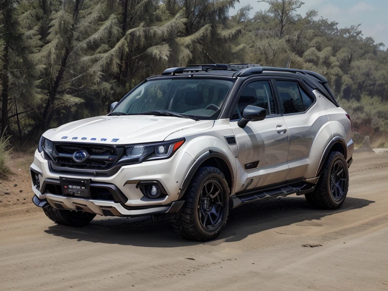 Changan CS95，SUV,off-road车，white body，(LB-Works Full Version: Walk)、(86 Gas Turbine)、future、off-road车规格、(Gorgeous design)、live recording、detail、Edge of the Abyss、Wide tires、off-road、Turn on the lights