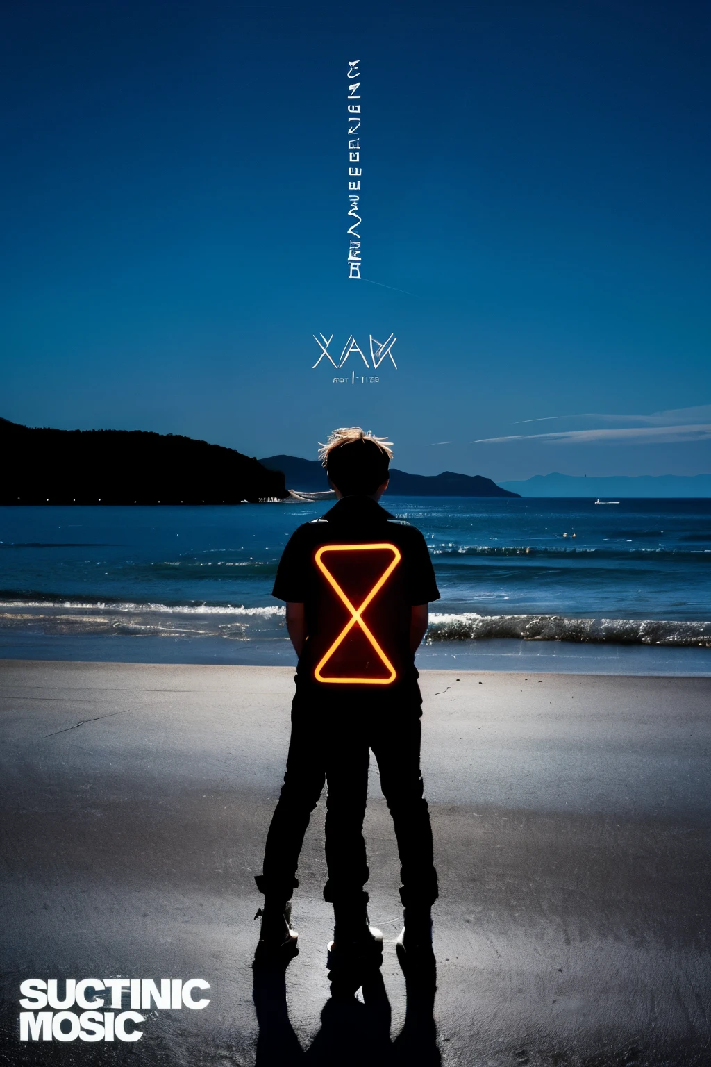 Electronic music album cover，Boy's back，