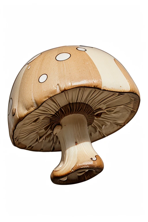 Cartoon mushroom, sticker, white background