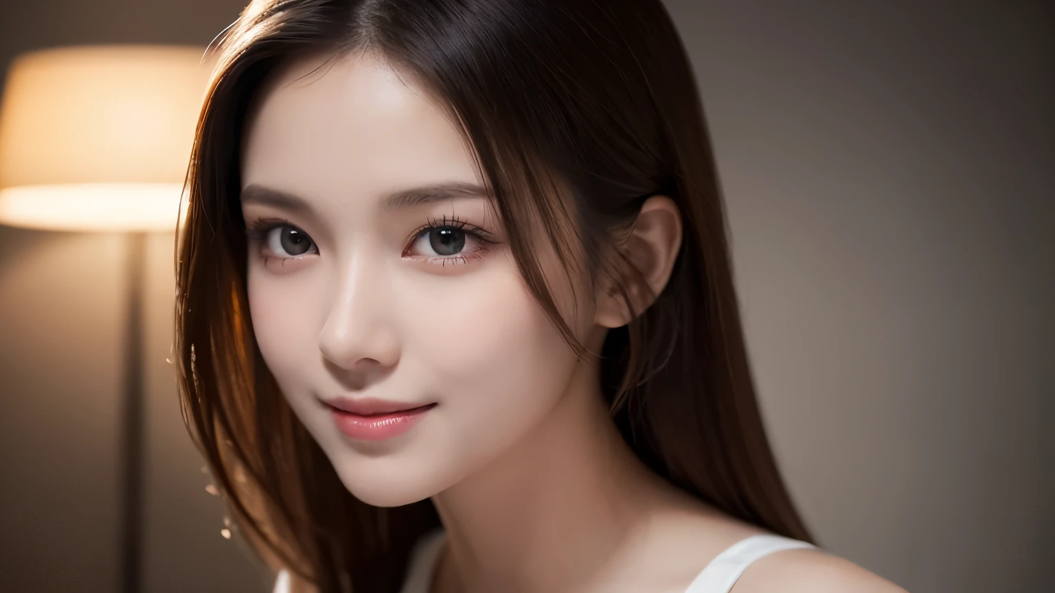 One Girl, (Dress in trendy fashion:1.2), (RAW Photos, highest quality), (Realistic, Photorealistic:1.4), Tabletop, Very delicate and beautiful, Very detailed, 2k wallpaper, wonderful, In detail, Very detailedな CG Unity 8K 壁紙, Very detailedな, High resolution, Soft Light, Beautiful detailed girl, looking at the camera、Very detailedな目と顔, Beautifully detailed nose, Beautiful fine details, Long Hair, small, Light black dress、White background、Background is white、Cinema Lighting, Perfect Anatomy, Slender body, smile,