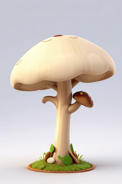 Cartoon style cute mushroom, sticker, white background