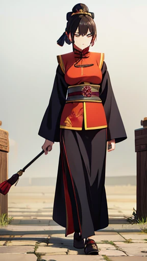 Ancient Chinese woman walking alone