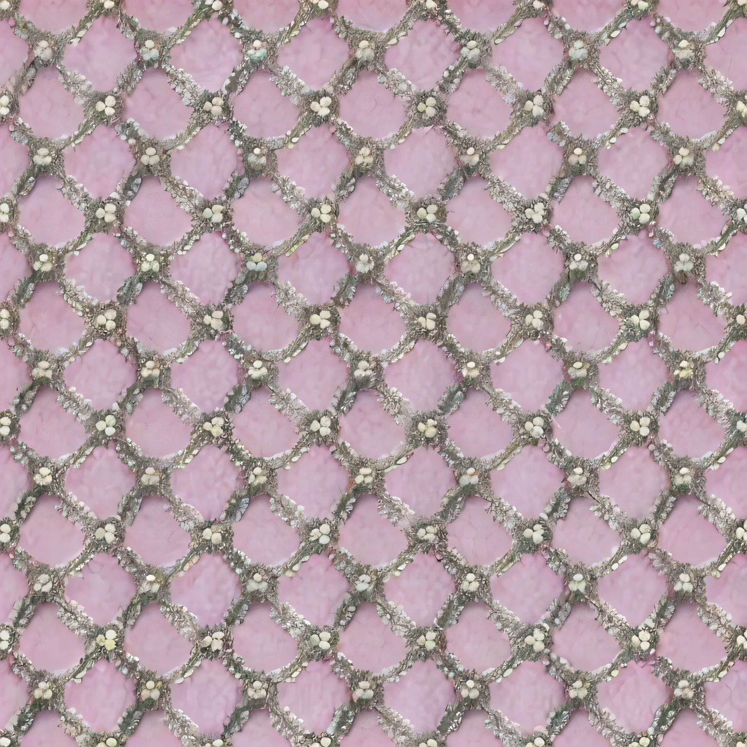 a pink and gray background with a pattern of small flowers, seamless fabric pattern 8k, tileable, repeating fabric pattern, patterned background, delicate patterned, diamond texture, mauve background, detailed clothes texture, purple checkerboard background, versace pattern, tileable texture, intricate abstract. gucci style, repeating pattern, tiling texture, pastel purple background