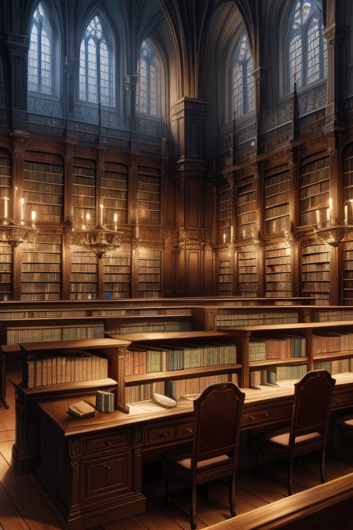 (Absurdres, Intricate Details, Masterpiece, Best Quality, High Resolution, 8k), library for magician, Potion, mana, healing spell, water healing, castle library, magic sword, building of library in medieval, mrdieval castle. 