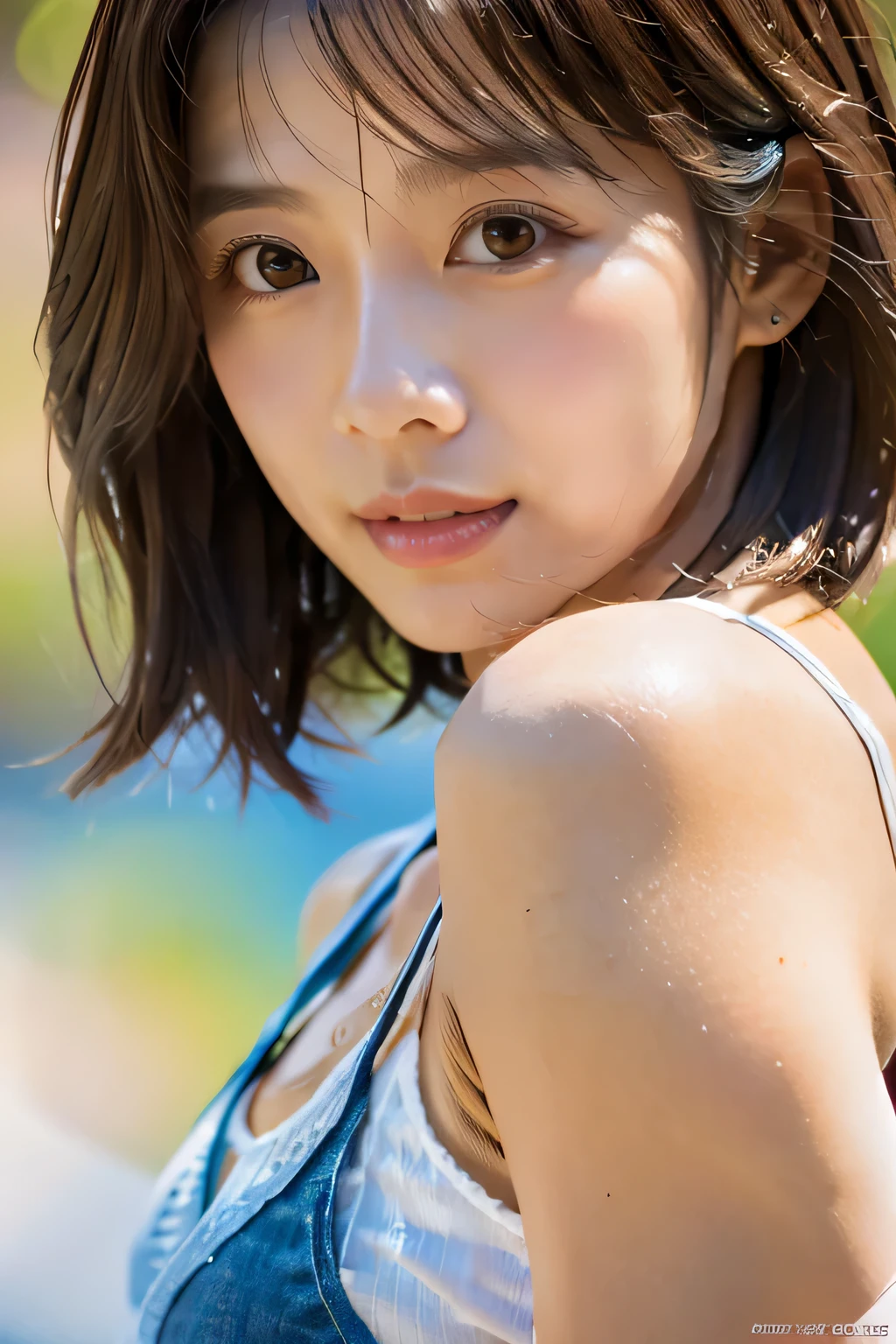 highest quality, Photorealistic, Very detailed, finely, High resolution, 8K Wallpaper, Professional, High level of detail, ((One 18 year old girl:1.2)), Slender Japanese women,cute lips, Detailed clavicle, Mid-chest、Perfect Face, (Cute short hair:1.5), Chestnut Hair、((Close-up of face:1.5))、(Lips inviting you to kiss:1.5)、(Cute eyelids completely closed:1.5)、(Long beautiful eyelashes:1.2)