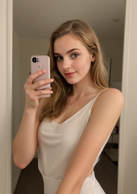 a selfie of a pretty young woman, taken with iphone camera