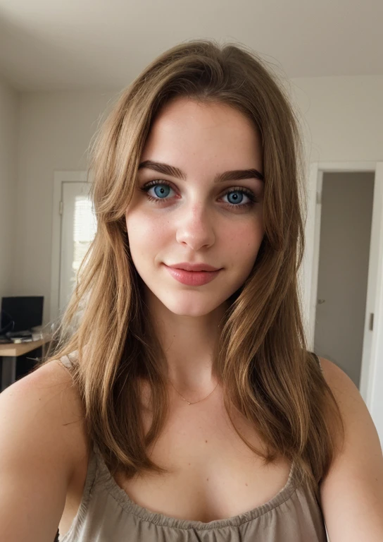 a selfie of a pretty young woman, taken with iphone camera