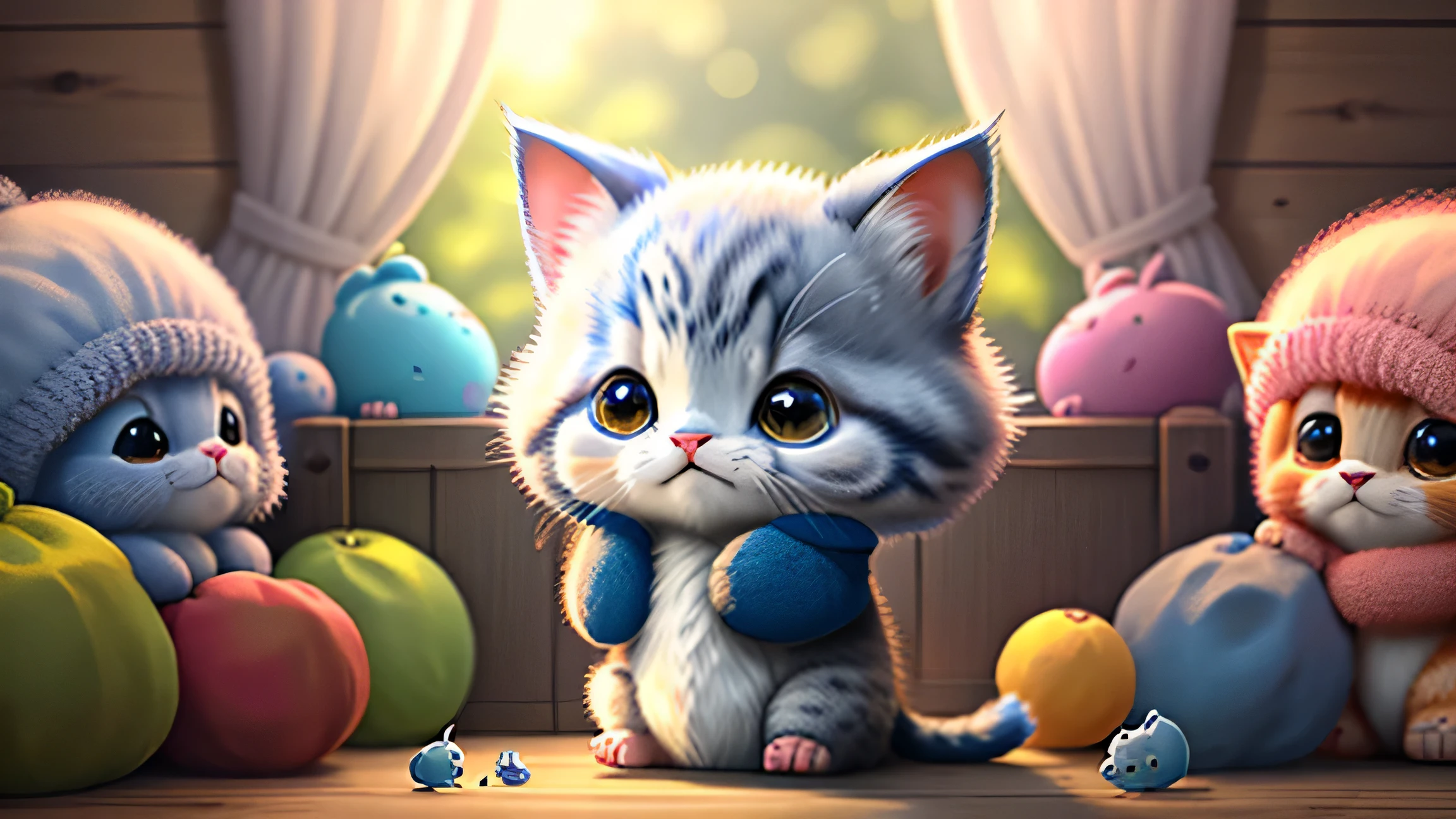 Best image quality、"Create a cute creature masterpiece. （kitten）, Attention to detail, In 8K、Best image quality、