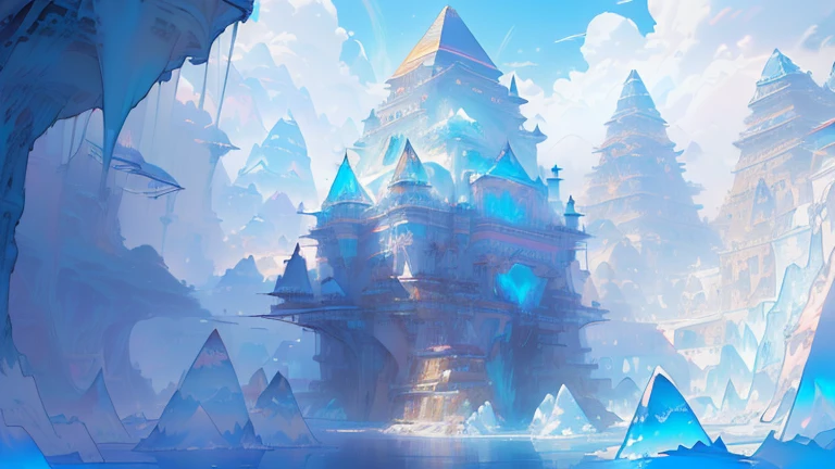 (((masterpiece))),(((high-quality))),(((8K wallpaper))),(((Aerial view of a huge mega city reminiscent of ancient egypt in the snow))),(((giant mechanical pyramid))),(((golden energy ball over the pyramid)),(((star reactor))),(((ancient egypt))),(((pyramids))),(((many pyramids))),(((pyramids in the sky))),(((pyramids in the background))),(((snow))),(((snow everywhere))),(((lots of snow))),(((pillars))),(((frozen rivers))),(((captivating descent))),(((camera view from above))),(((breathtaking scenery))),(((vivid landscapes))),(((mesmerizing views))),(((captivating beauty))),(((enchanting panorama))),(((startling colors ))),(((transcendent experience))),(((unreal journey))),(((surreal surroundings))),(((captivating landscapes))),(((mind-blowing views))) ,(((stunning imagery))),(((dreamlike perspective))),(((captivating enchantment))),(((spectacular freefall))),Fantasy art Style,Best Quality,Ultra Detailed,landscape,(((Snowy forest))),breathtaking,(best quality),(high resolution),(sharp focus),(ultra detailed) ,(extremely detailed),(extremely high quality artwork),8k_wallpaper,(extremely detailed CG 8k),(very fine 8K CG),((hyper super ultra detailed perfect piece)),flawless,illustration,(dynamic lighting),dynamic light,sunshine,sun rays,god rays,cinematic light,(cinematic shadow),(textile shading) ,(cinematic shadow),vivid colors,(((Floating icebergs))),(((Bioluminescent Blue Glow))),(((Holographic Projections))),(((Waterfalls of Light))),(((glowing white runes))),(((Crystal Caves))),(((Floating Islands))),(((intricate))),(((ornate))),(((scenery))),StackedCityAI,