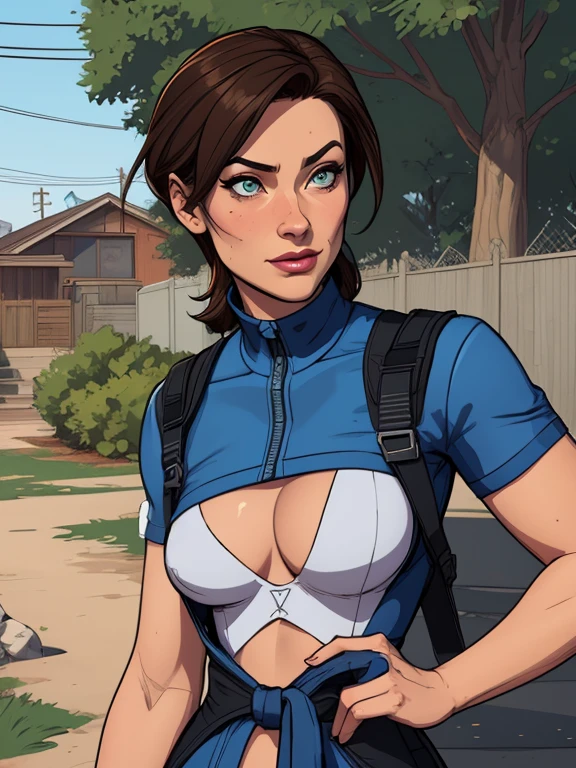 Woman character Olivia Wilde in wars sexual position Cartoon image of a woman .cartoon style illustration, estilo de arte dos desenhos animados, estilo de arte dos desenhos animados, digital illustration style, design de personagens altamente detalhado, arte digital detalhada coragem, Forest fan art, Design de personagens de retrato, beautiful digital illustration, retrato de alta qualidade, Arte em quadrinhos, mulher jovem cabelo com transas lindas . Beautiful lined eyes Medium large bust and wonderful sexy clothes. image expression of sexual desire from the waist to the head illustration a woman in a leader uniform holding a chainsaw ,Cartoon style digital illustration style Like character in Tekken, glamorosa Jill Valentine, personagem de videogame, 3D rendering of Jerma 9 8 5, como o protagonista do gta 5, personagem do rei dos lutadores, girl of the zodiac knights,Cartoon style digital illustration style like a GTAV character, rainha arlequina, personagem de videogame art, Faye Valentine style Cartoon style illustration digital style