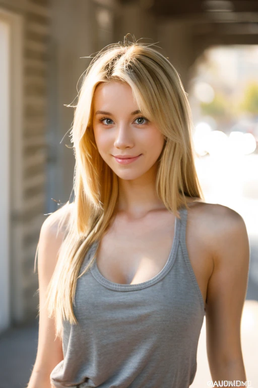 Tank top　Blonde　semi-long