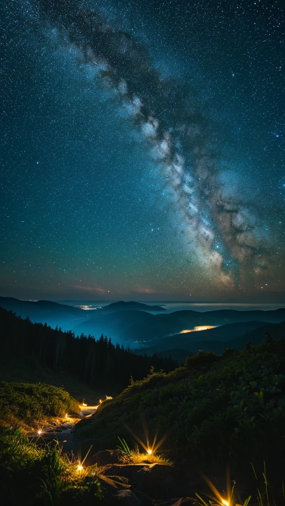 landscape、Starry Sky、comet、milky way、Spectacular views、Late Night、nature