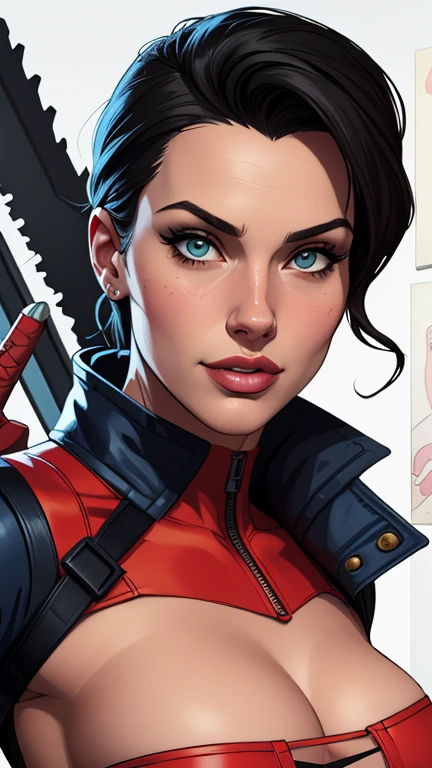 estilo de desenho animado:1.2), Geena Davis s Mulher brasileira desenho ART Artline mulher Imagem cartoon de uma mulher , roupas sensuais , garota super valente destemida , Ilustra??o estilo desenho animadocabelo preto ondulado, estilo de arte dos desenhos animados, estilo de arte dos desenhos animados, digital illustration style, design de personagens altamente detalhado, arte digital detalhada fofa, Fan art horror character design portrait, beautiful curly black hair digital illustration high quality portrait, arte em quadrinhos, retrato do design do personagem, Personagem feminina peituda, without clothes and with medium breasts, estilo cartoon, Geena Davis, cartoon mercenary warrior:1.2), os west velho oeste mulher brasileira draw ART Artline fundo branco mulher Imagem de desenho animado de uma mulher , roupas sensuais , garota super valente destemida , Ilustra??o estilo desenho animado, estilo de arte dos desenhos animados, estilo de arte dos desenhos animados, digital illustration style, design de personagens altamente detalhado, arte digital detalhada fofa, City fan art, design de personagem retrato, beautiful digital illustration, retrato de alta qualidade, arte em quadrinhos, retrato do design do personagem, white background Busty without clothes and medium breasts cartoon style female character in Fallout 4 costume old west uniform a woman in red uniform leader Deadpool holding a chainsaw ,Cartoon style digital illustration style Like character in Tekken, glamorosa Jill Valentine, personagem de videogame, 3D rendering of Jerma 9 8 5, como o protagonista do gta 5, personagem do rei dos lutadores, girl of the zodiac knights,Cartoon style digital illustration style like a GTAV character, rainha arlequina, personagem de videogame art, Faye Valentine style Cartoon style illustration digital style