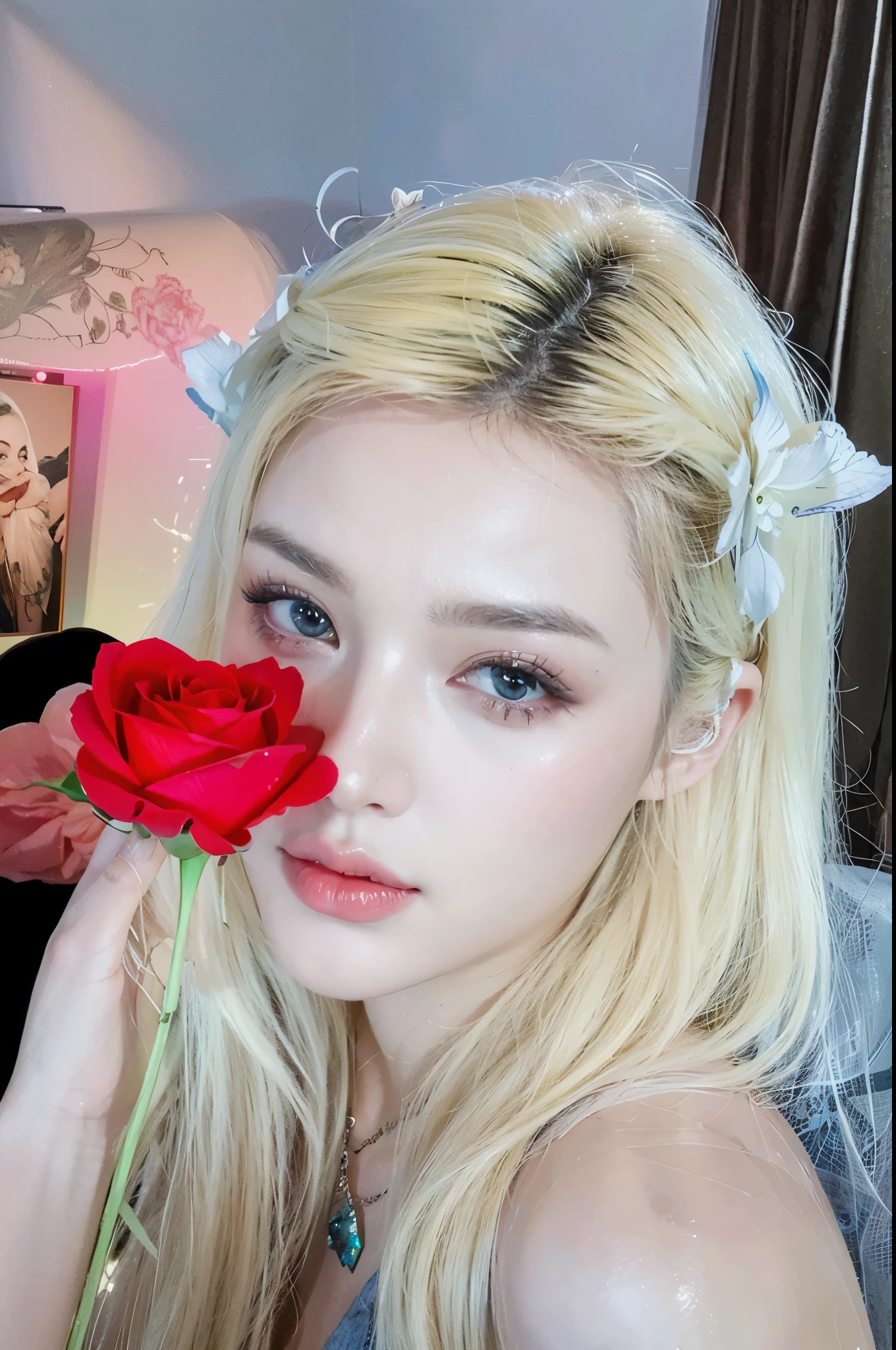Game Art,CG Animation,Best image quality,Maximum resolution,8k,(A half-length photo),(portrait),(Head close-up),(Rule of Thirds),Unreal Engine 5 rendering works,20 year old girl,((Queen)),The eyes are very detailed,(Large Breasts),Elegant and noble,Movie Lighting,Ray Tracing,Game CG,((3D Unreal Engine)),OC rendering reflection mode,4K,Ultra-clear,Translucent lace,Fair and plump figure,Pretty Face,Glossy Gel Coat,身着华贵礼服的Queen,Intricate tattoo designs,Tattoos have a three-dimensional feel,A rose
