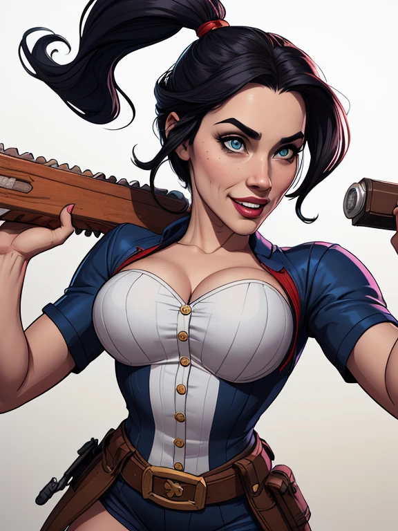 Beautiful and dynamic snow white character pose with body in symmetry a beast with corset and beautiful breasts, corpo bem definido, delicado e sensual, estilo de desenho animado, digital illustration