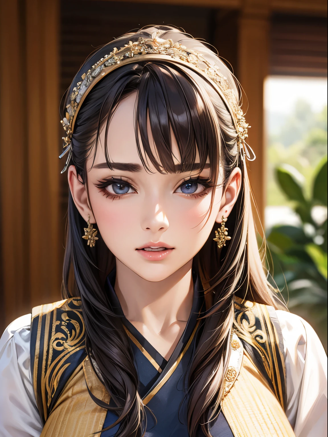 ((highest quality)),(超A high resolution),(Very detailed),(Detailed Description),((The best CG)),(masterpiece),super precision art、(highest quality、8k、32k、masterpiece)、(Realistic)、(Realistic:1.2)、(High resolution)、Very detailed、Very beautiful face and eyes、1 female、((Big eyes:1.4、Detailed eyes))、Tight waist、Delicate body、(highest quality、Attention to detail、Rich skin detail)、(highest quality、8k)、Very detailed、(Realistic、Realistic:1.37)、Bright colors